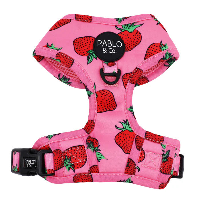 Strawberries Adjustable Dog Harness