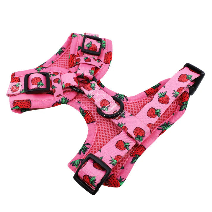 Strawberries Adjustable Dog Harness
