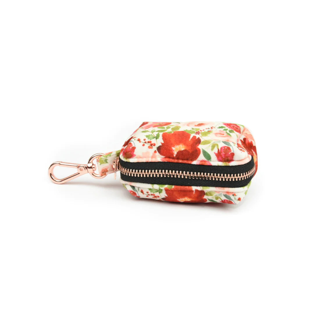 Velvet Poop Bag Holder | Holly Floral