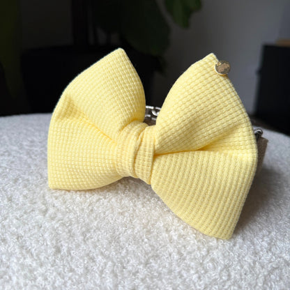 Butter Yellow Dog Bow