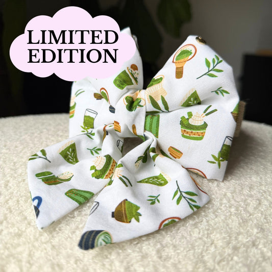 Limited Edition Matcha Dog Bow