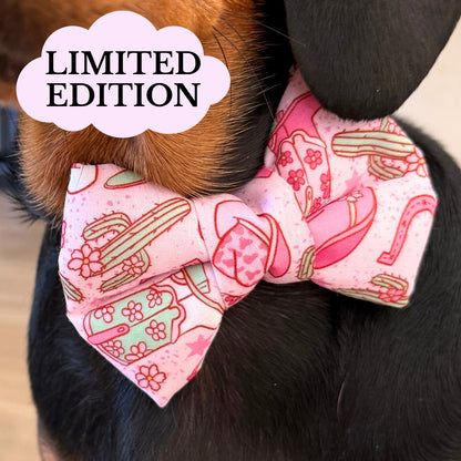 Limited Edition Pink Cowgirl Dog Bow