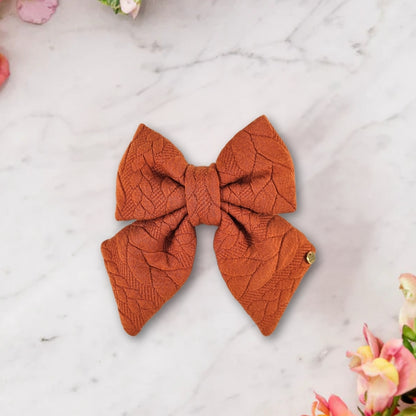 Caramel Sundae Cable Knit Sailor Bow Tie