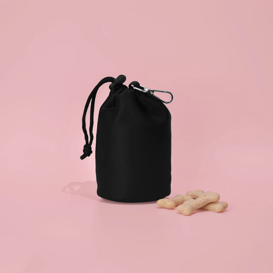 Drawstring Treat Pouch Plain Black