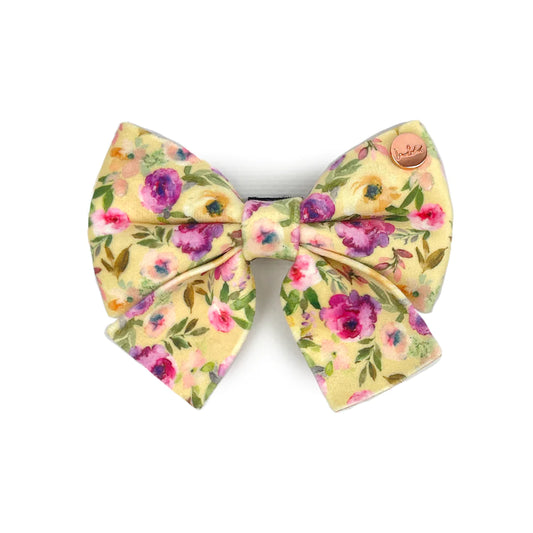 Nonna's Garden Velvet Sailor Bow Tie